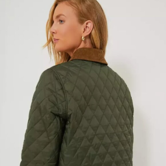 Olive ~ Barbour 30th Anniversary Cropped Liddesdale Jacket MSRP$330 British Chic - Picture 8 of 16